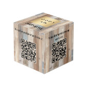Cube Photo Logo d'entreprise de bienvenue QR codes bois d'inf (Angle arrière)