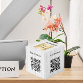 Cube Photo Logo d'entreprise de bienvenue QR codes bois d'inf