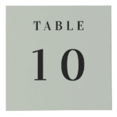 Cube Photo Logo du numéro de table QR code menu olive vert (Devant)