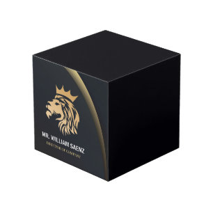 Cube Photo Logo Professionnel Élégant Lion