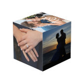 Cube Photo LOVE Mariage de script blanc (Angle arrière)