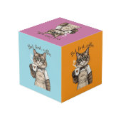 Cube Photo Mais d'abord, chat café (Angle arrière)