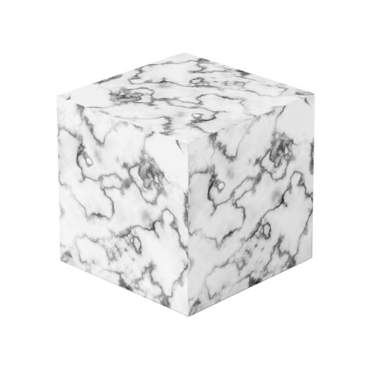 CUBE PHOTO MARBRE BLANC - (Angle arrière)