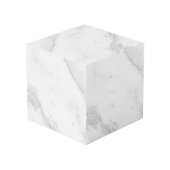 Cube Photo Marbre Blanc  (Angle arrière)