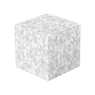 Cube Photo Marbre blanc gris marbré Arrière - plan Motif en