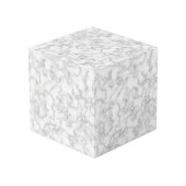 Cube Photo Marbre blanc gris marbré Arrière - plan Motif en p (Angle arrière)