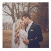 Cube Photo Mariage Carré moderne Monogramme 8 Photo Collage (Droite)