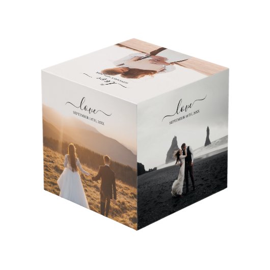 Cube Photo Mariage de script mariage de la mémoire photo Love (Angle arrière)