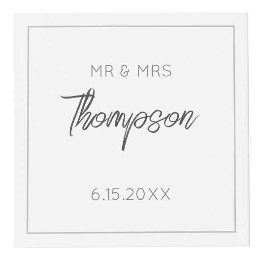 Cube Photo Mariage NOM DE couple PHOTOS Sans date (Devant)