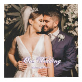 Cube Photo Mariage Violet Magenta Confetti Merci 4 Photo (Droite)