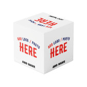 CUBE PHOTO MARQUE BLANCHE MODERNE ET PERSONNALISABLE VÉRIFIÉE (Angle arrière)