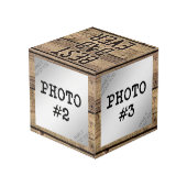 Cube Photo Meilleur papa jamais dans des photos rustiques enc (Angle arrière)