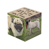 Cube Photo Mémorial personnalisé de chien (Angle arrière)