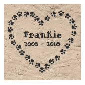 Cube Photo Mémorial personnalisé de chien (Devant)