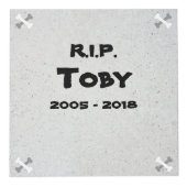 Cube Photo Mémorial personnalisé de chien (Devant)