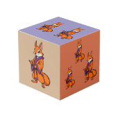 Cube Photo Mignon écureuil samouraï japonais (Angle devant)