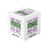 CUBE PHOTO MODÈLE DE TEXTE D'IMAGE BLANCHE SIMPLE MODERNE (Angle arrière)
