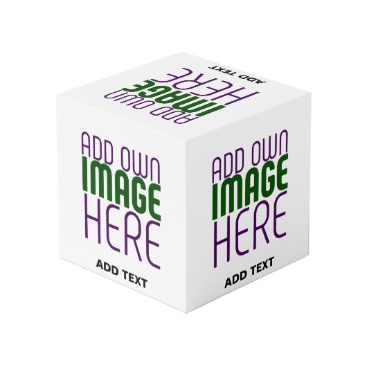 CUBE PHOTO MODÈLE DE TEXTE D'IMAGE BLANCHE SIMPLE MODERNE (Angle arrière)