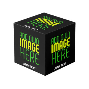 CUBE PHOTO MODÈLE DE TEXTE D'IMAGE NOIRE SIMPLE ET MODERNE