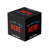 CUBE PHOTO MODERNE ET MODERNE PERSONNALISABLE NOIR VÉRIFIÉ (Angle arrière)