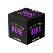 CUBE PHOTO MODERNE ET MODERNE PERSONNALISABLE NOIR VÉRIFIÉ (Angle arrière)