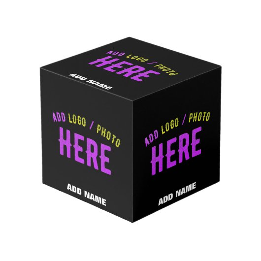 CUBE PHOTO MODERNE ET MODERNE PERSONNALISABLE NOIR VÉRIFIÉ (Angle devant)