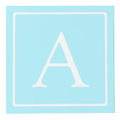 Cube Photo Monogramme bleu ciel simple (Droite)