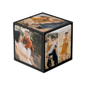 Cube Photo Monogramme de collage photo multiple moderne minim (Angle arrière)