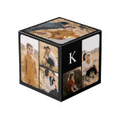 Cube Photo Monogramme de collage photo multiple moderne minim (Angle devant)
