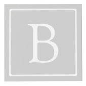 Cube Photo Monogramme simple gris clair (Droite)