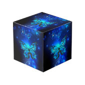Cube Photo Morpho Butterfly in the Dark Background (Angle devant)