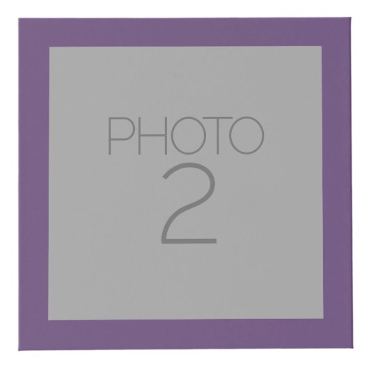 Cube Photo Motif à la mode Chevron avec Monogram - Rose Purpl (Droite)