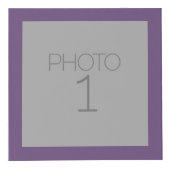 Cube Photo Motif à la mode Chevron avec Monogram - Rose Purpl (Devant)