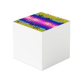 Cube Photo Motif Abstrait coloré (Angle arrière)