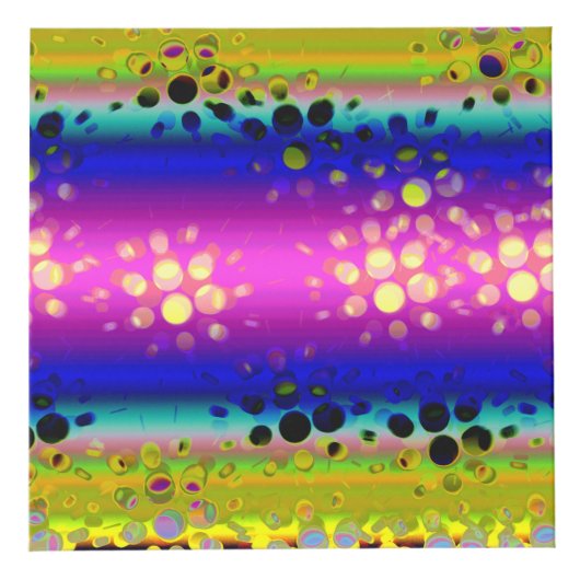 Cube Photo Motif Abstrait coloré (Devant)