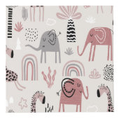 Cube Photo motif avec des éléphants et des girafes mignons gé (Devant)