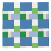 Cube Photo motif bleu et vert (Devant)