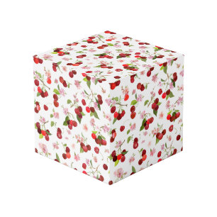 Cube Photo Motif cerise 1