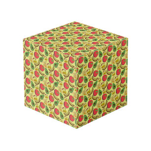 Cube Photo Motif coloré aux fruits tropicaux sans soudure