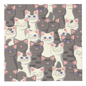 Cube Photo Motif de chats blancs et gris (Droite)