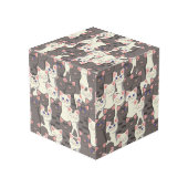 Cube Photo Motif de chats blancs et gris (Angle arrière)