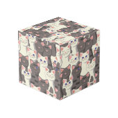 Cube Photo Motif de chats blancs et gris (Angle arrière)