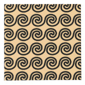 Cube Photo Motif de vagues de clé Méandre grec marron (Droite)