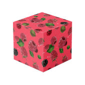 Cube Photo Motif framboise (Angle arrière)