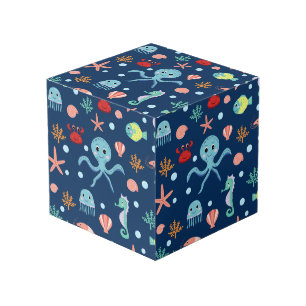 Cube Photo Motif mignon de vie marine de l'océan