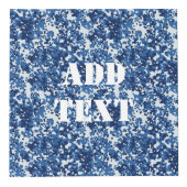 Cube Photo Motif militaire bleu numérique (Devant)