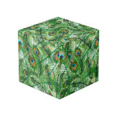 Cube Photo Motif Peacock Vert (Angle arrière)