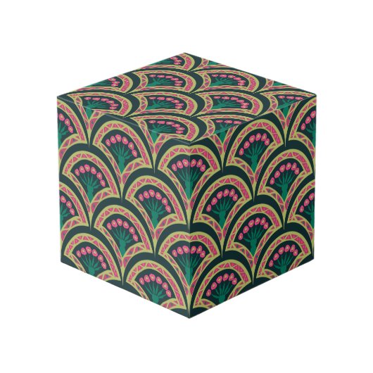 Cube Photo motif vert en forme de coquillage (Angle devant)