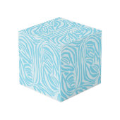 Cube Photo Motif Zèbre Bleu (Angle arrière)