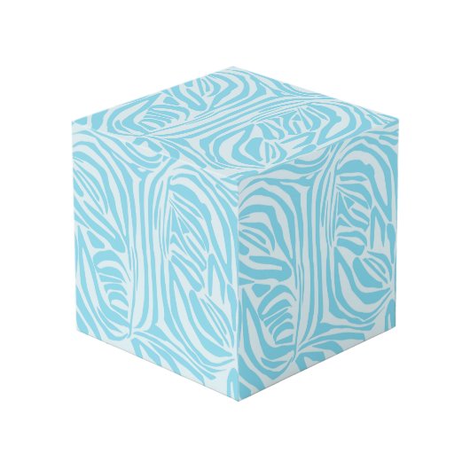 Cube Photo Motif Zèbre Bleu (Angle devant)